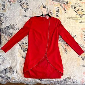 Ted Baker Zipper Front Dress - Red - Size 3 (Size 8-10 US) NWT